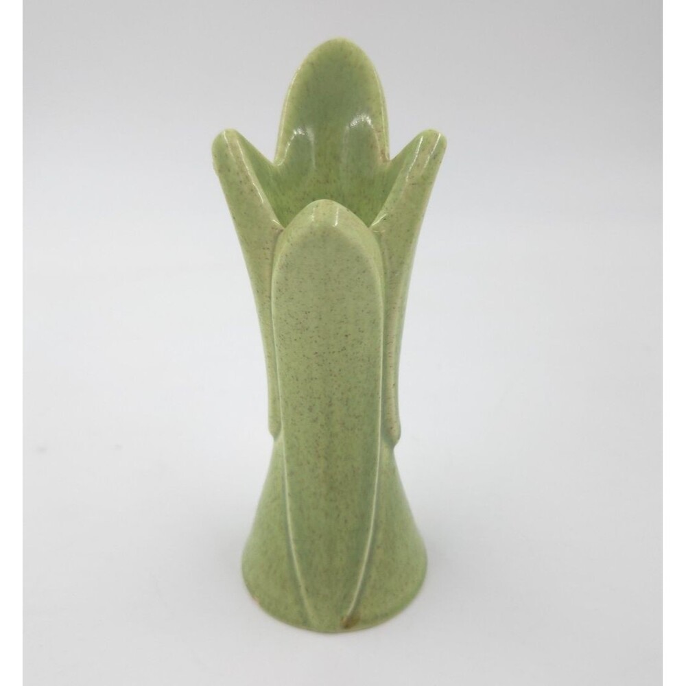 Red Wing Green Speckled Candlestick Holder Mid-Century Modern MCM Retro Vintage